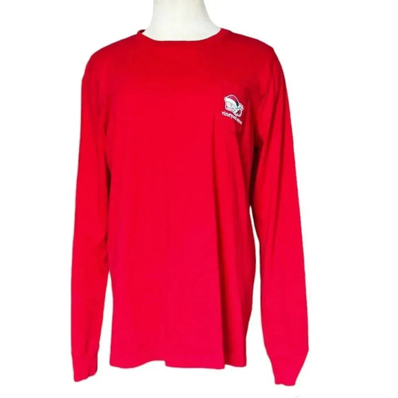 Vineyard Vines Tee Shirt XL Merry Christmas Santa Whale Red - Picture 1 of 9